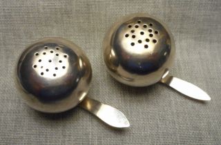 Vintage Mexican Modernist Sterling Salt & Pepper Shakers Signed P.  Lopez G