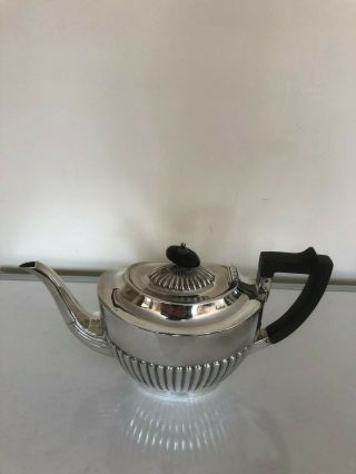 Lovely Silver Plated Half Fluted Tea Pot (sptp 51y) Made In Sheffield
