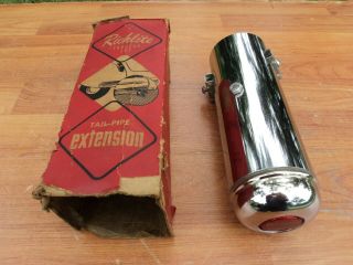Vintage 1940s Accessory Chrome Exhaust Tip Deflector With Guidex Reflector Nos