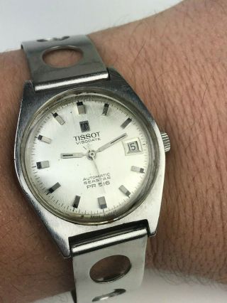 Vintage Tissot Visodate Automatic Seastar PR 516 Men ' s Watch Date 3