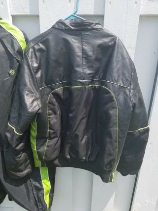 Vintage 1970s Leather Arctic Cat Snowmobile Jacket with Dust Cover Coat 4