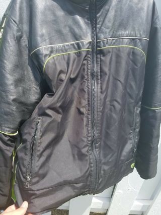 Vintage 1970s Leather Arctic Cat Snowmobile Jacket with Dust Cover Coat 8