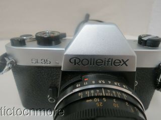 VINTAGE ROLLEI ROLLEIFLEX SL35 CAMERA w/ CARL ZEISS PLANAR LENS 1.  8/50 & CASE 3