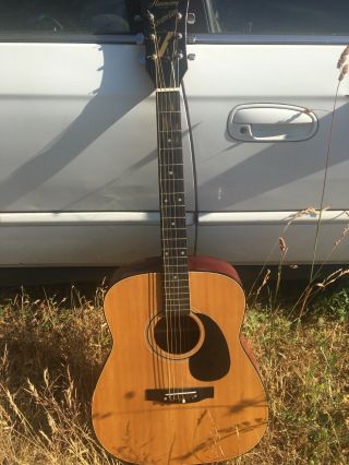 Vintage Harmony Sovereign Acoustic Guitar In Good To.  70s