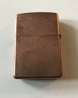 Rare Vintage Solid Copper Zippo Lighter C 03