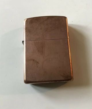 Rare Vintage Solid Copper Zippo Lighter C 03 2