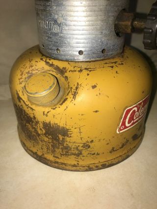 Vintage 1970 ' s Coleman Lantern Gold Bond Yellow Model 228F - 5