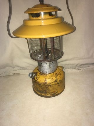 Vintage 1970 ' s Coleman Lantern Gold Bond Yellow Model 228F - 7