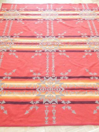 Vintage Pendleton Reversible Trade Blanket Indian Western Chief Joseph Pattern