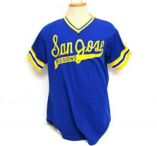 Vtg 70s 80s Wilson San Jose Missions Game Baseball Jersey L Euc