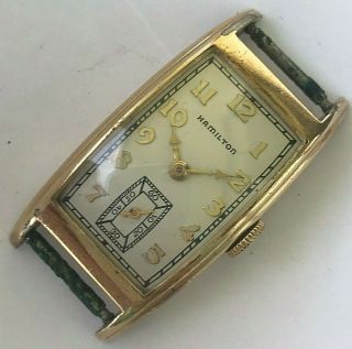 Antique 14 Karat Gold Filled 1939 Hamilton Yorktown Hand Winding Mens Watch