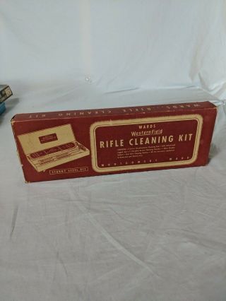 VINTAGE RIFLE GUN MONTGOMERY WARD WARDS WESTERNFIELD SHOTGUN CLEANING KIT 6