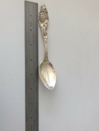 6 " Watson Mechanics Grape Sterling Silver Fruit Series Spoon Figural 2 No Mono