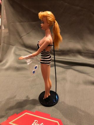 Vintage Blonde 4 Ponytail Barbie Doll Rare Circle Stand Ex 4