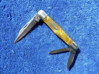 Vintage Challenge Cut Co Swell Center Whittler Pocket Knife Old Knives