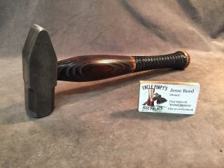 Vintage 3lb Blacksmith Cross Peen Hammer Polished Custom Jesse Reed Handle