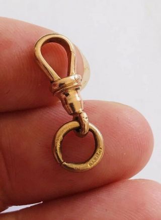 Antique Victorian Gold Dog Clip,  9ct,  375,  Rose Gold