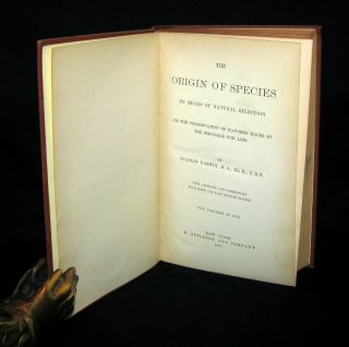1895 Rare Book - CHARLES DARWIN ORIGIN OF SPECIES - Natural Selection 2 Vols in1 5