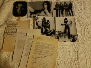 Rare 1972 Alice Cooper Fan Club Letters/photos