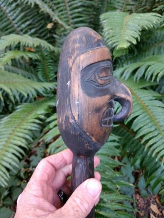 Vintage Carved Northwest Coast Shamans Rattle Master Carver Dwayne Simeon? 2