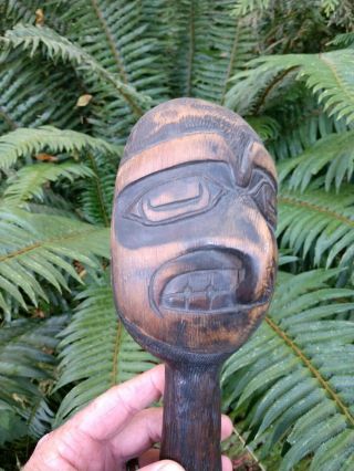 Vintage Carved Northwest Coast Shamans Rattle Master Carver Dwayne Simeon? 5