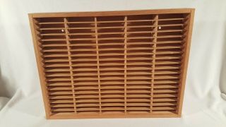 Vintage Napa Valley Box Co.  Wood Cassette Holder 100 Slot Wall Mount Or Table