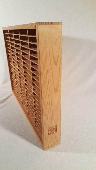 Vintage NAPA Valley Box Co.  Wood Cassette Holder 100 Slot Wall Mount or Table 2