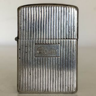 Vintage Sterling Silver Zippo Lighter “charlie” Full Size Old Estate Item