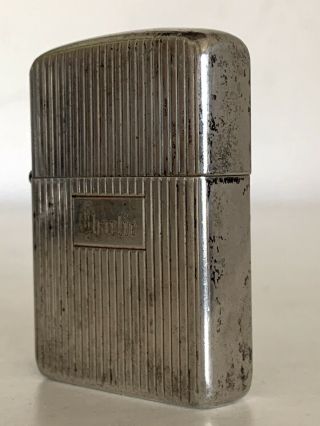 Vintage STERLING SILVER Zippo Lighter “Charlie” Full Size old estate item 2