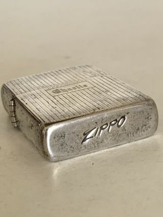 Vintage STERLING SILVER Zippo Lighter “Charlie” Full Size old estate item 5