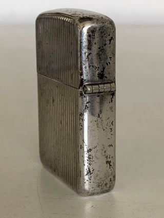 Vintage STERLING SILVER Zippo Lighter “Charlie” Full Size old estate item 6