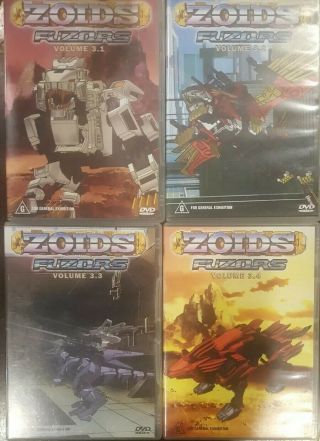 Zoids Fuzors 3.  1 3.  2 3.  3 3.  4 Dvd Cartoon Animation Japanese Tv Series Anime Rare