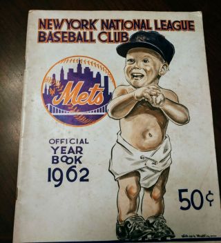 1962 York Mets Official Yearbook Vintage.