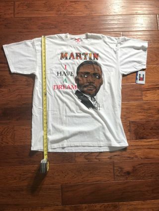 Vintage 90’s Rare Martin Luther King Malcolm X Single Stitch Rap Tee Size XXL 2