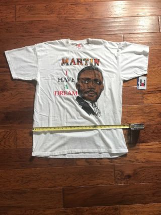 Vintage 90’s Rare Martin Luther King Malcolm X Single Stitch Rap Tee Size XXL 3