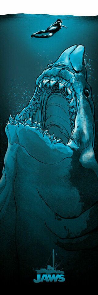 Joshua Budich Jaws Screen Print Spielberg Kaiju Godzilla Hcg Mondo Poster