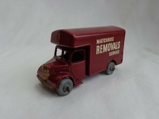 Vintage Matchbox Lesney Moko No17 Bedford Removal Van Rare Maroon Vnmint