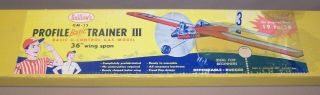 Vintage Guillow”s “profile Basic Trainer Iii” U - Control Model Airplane Kit