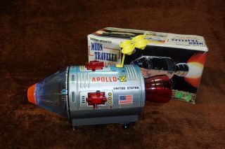 60s Nomura Moon Traveler Apollo - Z Vintage Battery Tin Toy Boxed 2