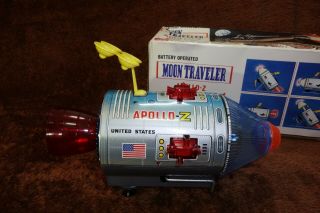 60s Nomura Moon Traveler Apollo - Z Vintage Battery Tin Toy Boxed 3