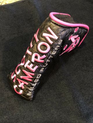 Scotty Cameron Gallery Black/pink M&g Dog Wave Putter Headcover — Very Rare