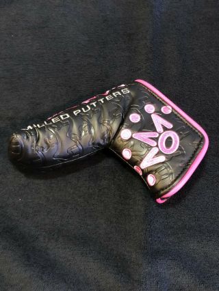 Scotty Cameron Gallery BLACK/PINK M&G DOG WAVE Putter Headcover — VERY RARE 3