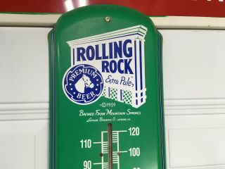 Vintage Rolling Rock Extra Pale Advertising Thermometer Old Latrobe 1992 - 27x8 2