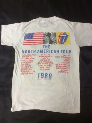 Vintage Rolling Stones 1989 Steel Wheels Tour Concert T S 2