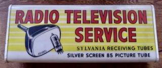 vintage SYLVANIA LIGHTED SIGN - RADIO TELEVISION SERVICE 85 tubes graphic 2