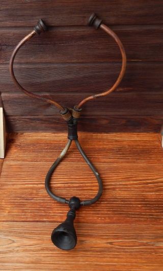 Vintage Wooden Phonendoscope Binaural Stethoscope Medical Instrument Doctor Gift