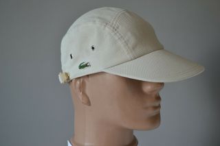 Rare Mens Lacoste Vintage 5 Panel Cap Hat Size 1 France 80 - 90`