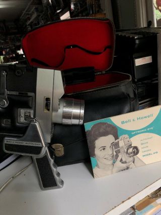 Vintage Bell & Howell 8mm Movie Camera Model 418 Set