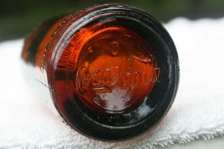 Vintage Amber Straight Side SS Coca Cola Bottle - - Jackson,  Tennessee - - TN 6