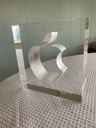 Apple 10 - Years Of Service Crystal Award Designed By Jony Ive Very Rare